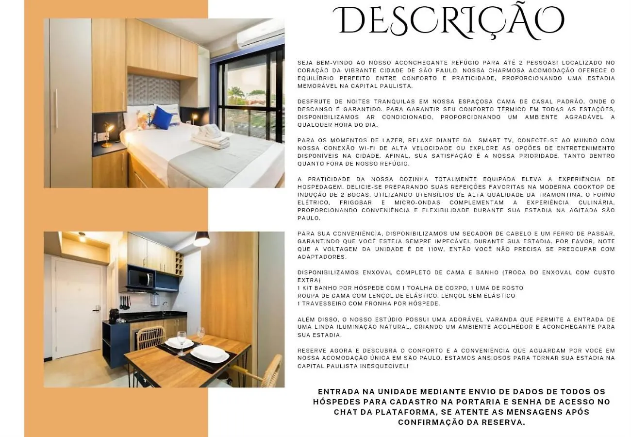 Easy Star - Studio Completo E Aconchegante Prox.Metro Ana Rosa - Lh02H Sao Paulo